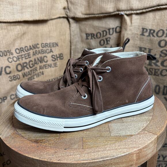 Converse Brown Genuine Suede Berkshire Sneaker Chuck Taylor Shoes Mens 11 - Picture 2 of 8